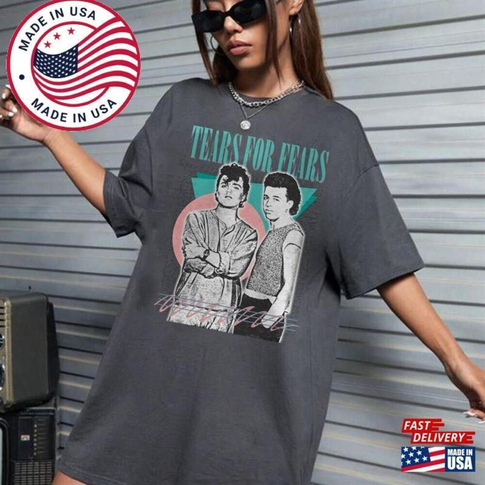 Retro Tears For Fears Rock Band Music Shirt Fan  Classic
